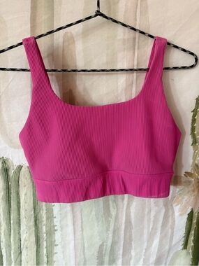Zyia Bright Pink Ribber Sports Bra 🌵M